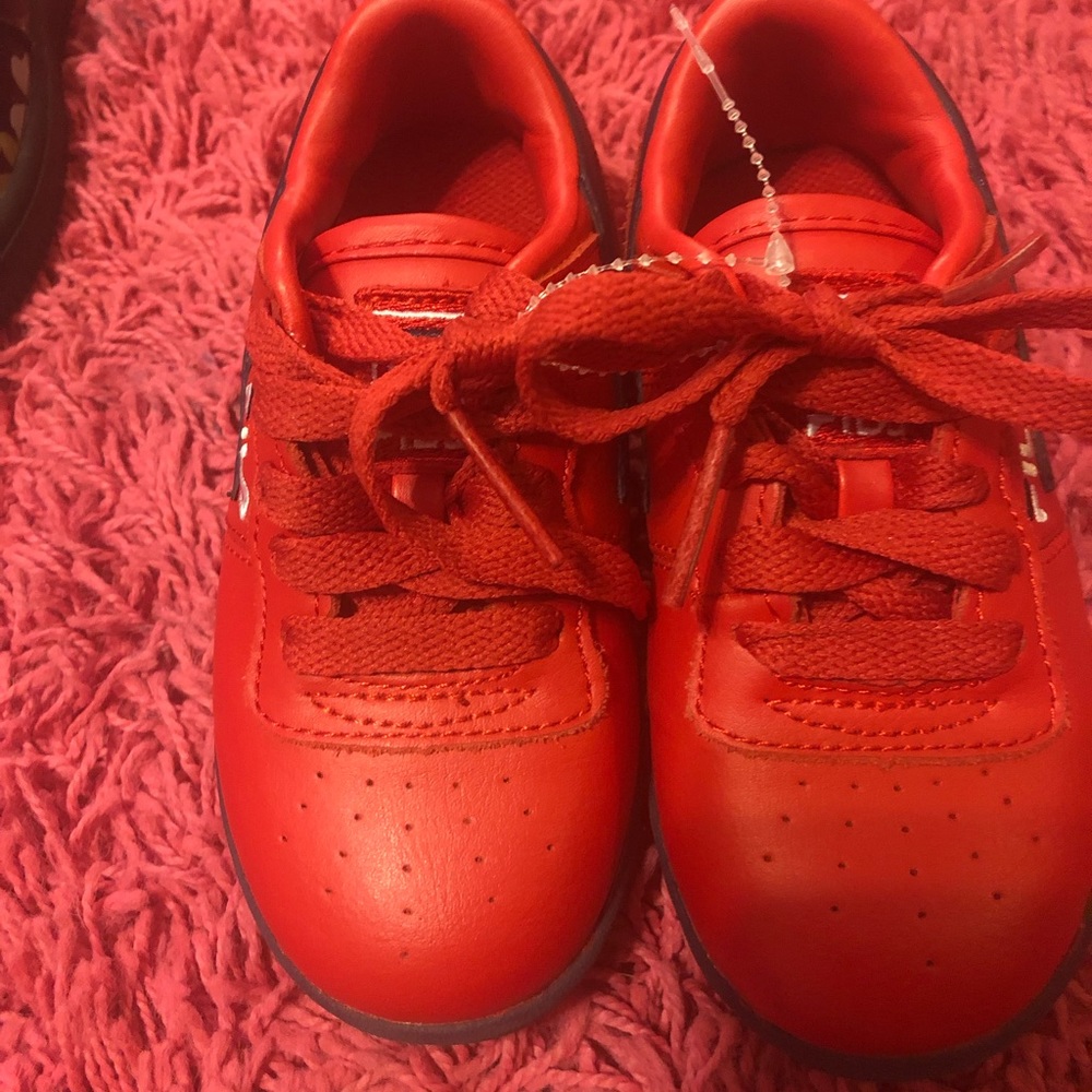 Toddler boy or girl red FILA nwot size 9